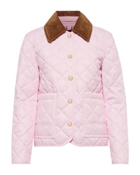 burberry quilted jacket pink